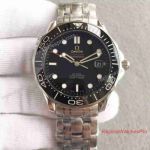 Swiss Replica Omega Seamaster 007 Limited Edition James Bond Watch SS Black Dial